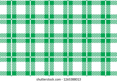 green and white tartan plaid pattern.Vector illustration.EPS-10.