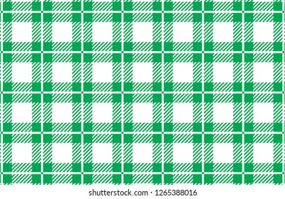 green and white tartan plaid pattern.Vector illustration.EPS-10.