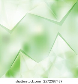 Green and White Triangle Background Pattern