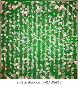 Green white triangle circle abstract background