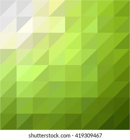 Green white triangular grid business background