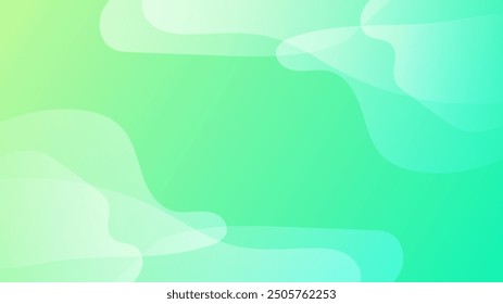Green and white vector abstract geometrical shape modern background