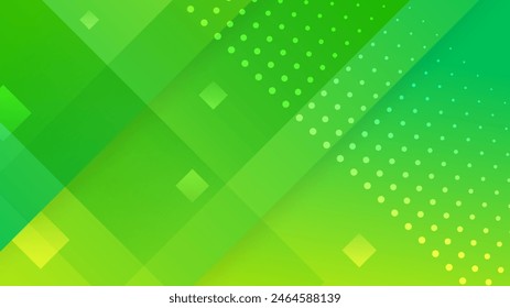 Green and white vector gradient abstract background with geometric shapes elements. Abstract gradient shapes background for presentation, business report, card, banner, poster