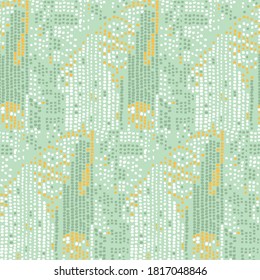 green and white vector polka dot pattern on green background