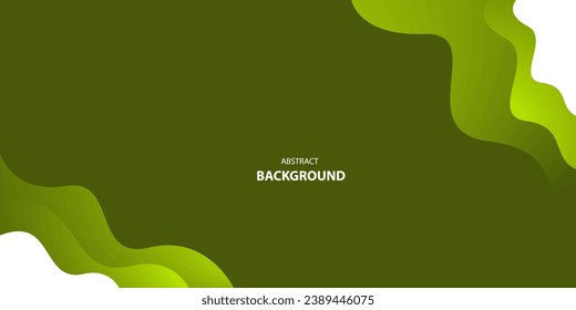 Green and white vector wave modern background with space for text and message. concept design