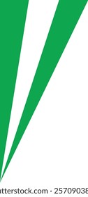 A green and white vertical striped corner flag representing Nigeria. Ideal for cultural, national pride, and tourism-related content