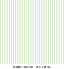 Green and White Vertical Striped Pattern on a Seamless Background