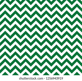 Green and white Zig zag seamless pattern, vector and illustration.