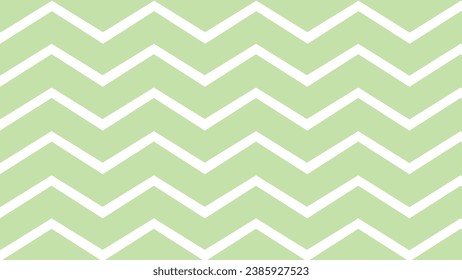 Green and white zigzag wave geometric pattern background