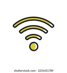 Green Wifi Icon Vector Illustration