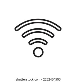 Ilustración del vector de contorno Wifi verde