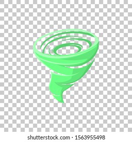 Green Wind Element Icon Cartoon For Role Playing Games