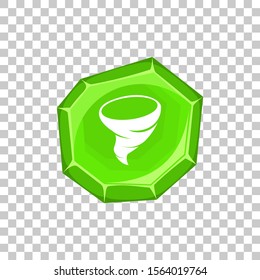 Green Wind Gem Icon for Role Playing Gem