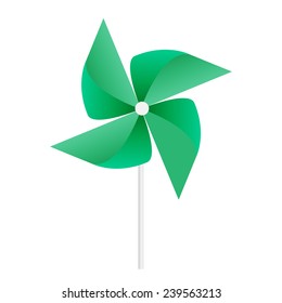 green wind turbine