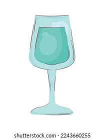 green wine cup drink icon