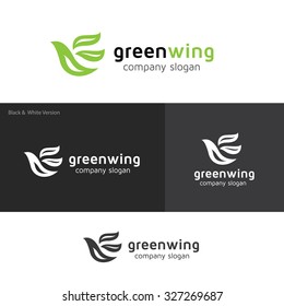 Green Wing Logo,Vector Logo Template