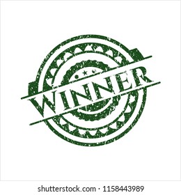 Green Winner rubber grunge texture seal