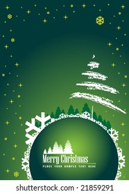 Green winter background