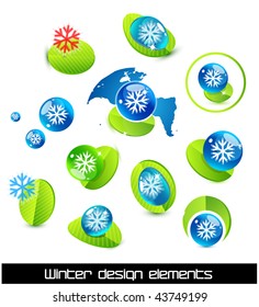 Green winter design elements