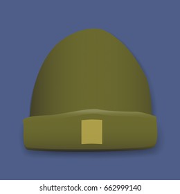 Green Winter Hat Graphic Illustration Vektor