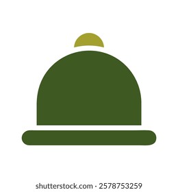 Green Winter Hat Icon Graphic Design Illustration