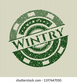 Green Wintry with rubber seal texture