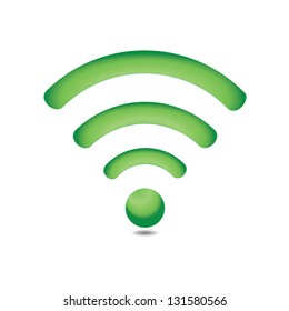 Green wireless icon