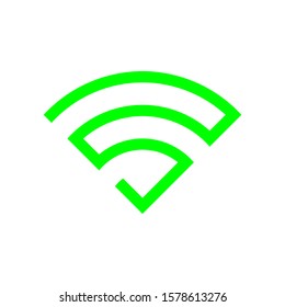 Green Wireless Internet Connection Icon
