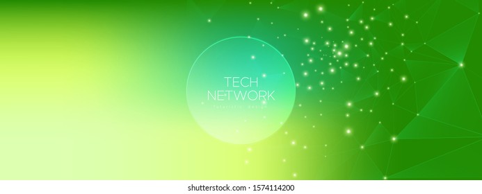 Green Wireless Poster. Technology Architecture. Big Data Screen. Magic Particle Communication. Gradient Wormhole Texture. Technology Background. Future Contemporary. Cosmic Wireframe Abstract.