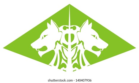 Green wolf pyramid
