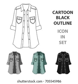 Green Women's jacket with buttons and short sleeves. Casual wear for the stylish woman.Women clothing single icon in cartoon style vector symbol stock illustration.