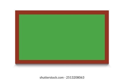 Placa de madeira verde para ensinar livros na escola com ilustração vetorial de fundo branco.