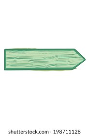 Green wooden sign