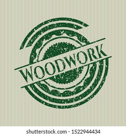 Green Woodwork distress rubber stamp