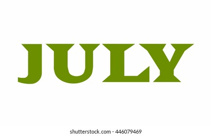 Green word JULY