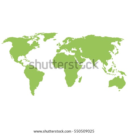 green worl map icon