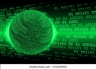 green world cyber circuit future technology concept background