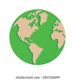 diseño de mundo verde sobre blanco