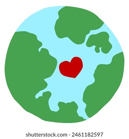 ilustración del elemento doodle del mundo verde