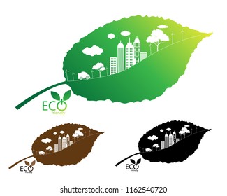 Green world. Ecology connection concept background. Vector info graphic illustration, banner and poster, vector art and illustration. Save the world with ecology and environment conservation concept. 