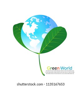 Green world, Ecology environmentally friendly concept. 