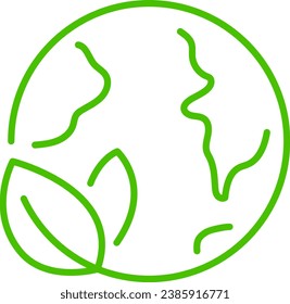 green world line icon illustration