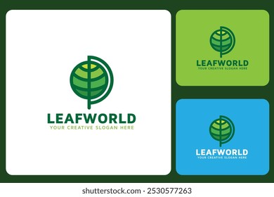 Green World Logo Design Template,  icon design template