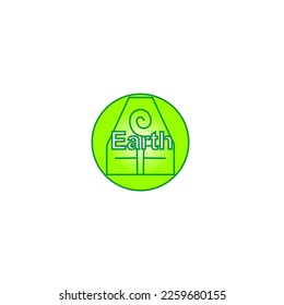 Green world logo or icon design template.