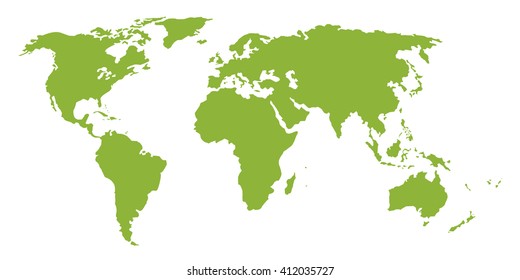 Green World Map