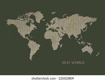 Green world map. Eps 8