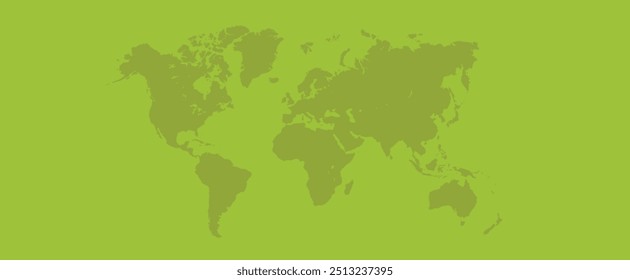 Mapa del mundo verde adecuado para muchos usos, especialmente la sostenibilidad	
