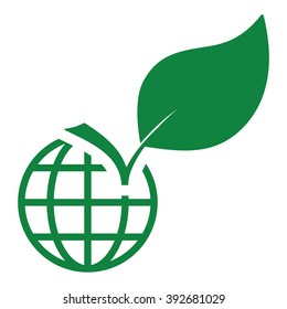 green world qlobe with leaf