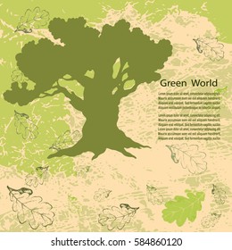Green World. Save the planet habitable. Vector illustration.
