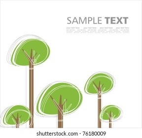 Green world. Stylized vector background